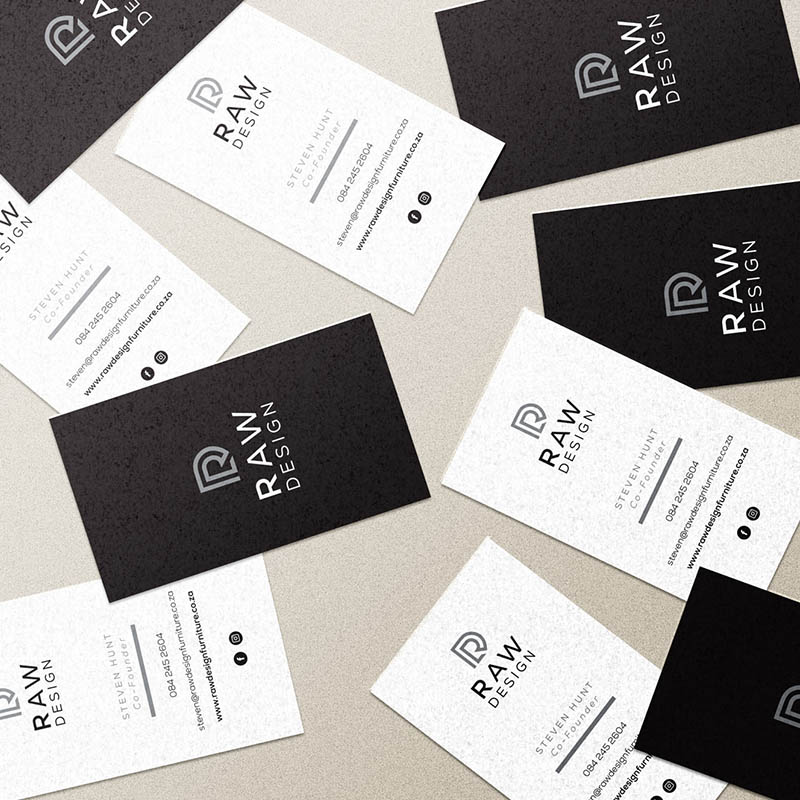 RAW Design Furniture Business Cards
